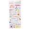 American Crafts Rainbow Avenue Thickers Stickers 50/Pkg-Phrases